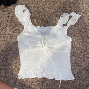 Dainty white lace top
